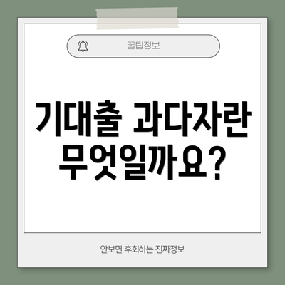 기대출 과다자란 무엇일까요?