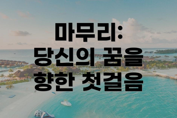 마무리:  당신의 꿈을 향한 첫걸음