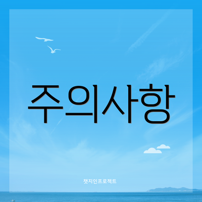 주의사항