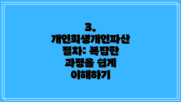 3. 개인회생개인파산 절차: 복잡한 과정을 쉽게 이해하기