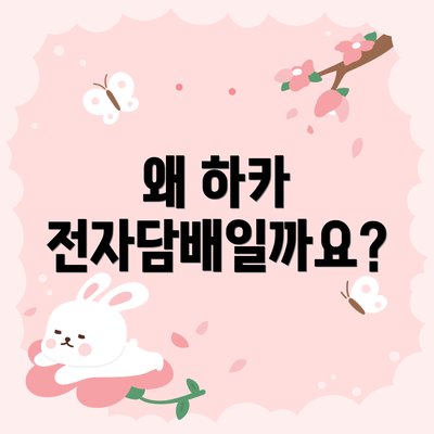 왜 하카 전자담배일까요?