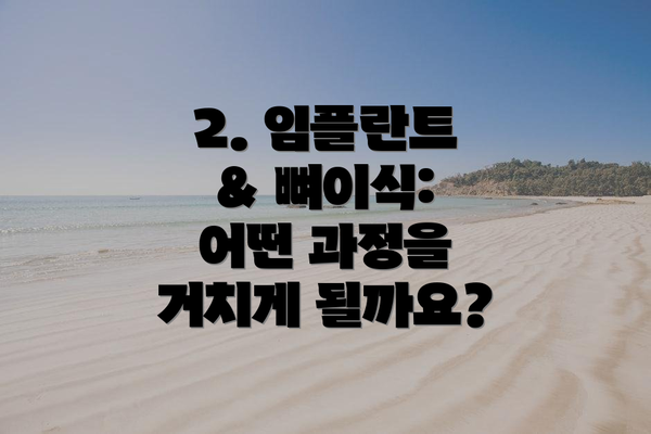 2. 임플란트 & 뼈이식: 어떤 과정을 거치게 될까요?