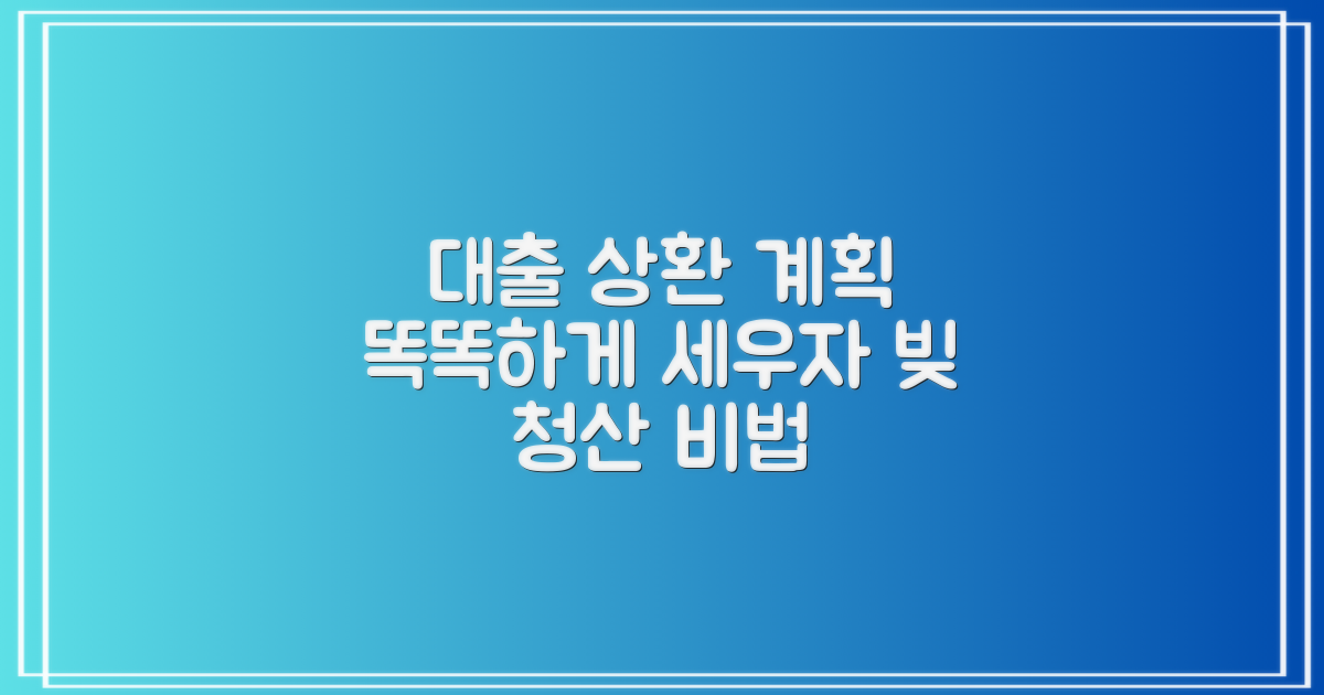 대출 상환 계획, 세워보세요