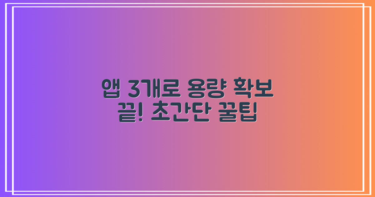 3가지 핵심 앱으로 용량 확보