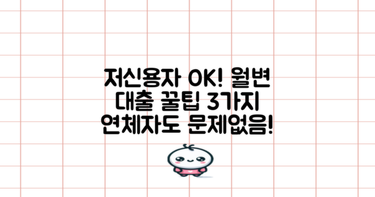 저신용자, 연체자도 OK! 월변 대출 현명하게 이용하는 3가지 방법