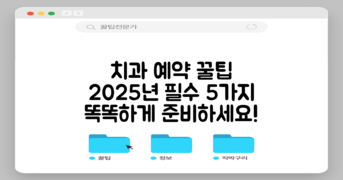 치과 예약, 어렵지 않아요! 2025년, 똑똑하게 준비하는 5가지 필수 도구