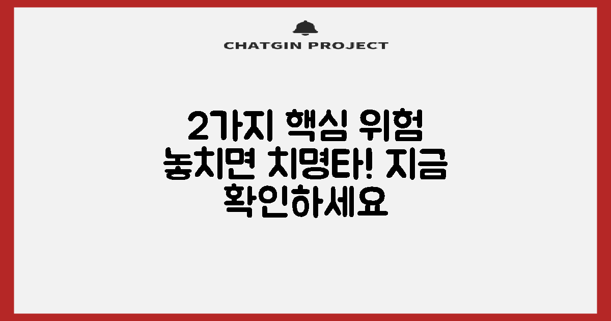 2가지 주요 위험