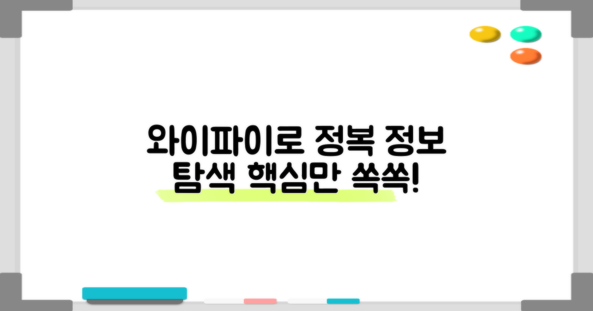 와이파이로 정보 탐색하세요