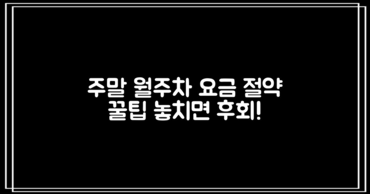 주말, 월주차 요금 전략