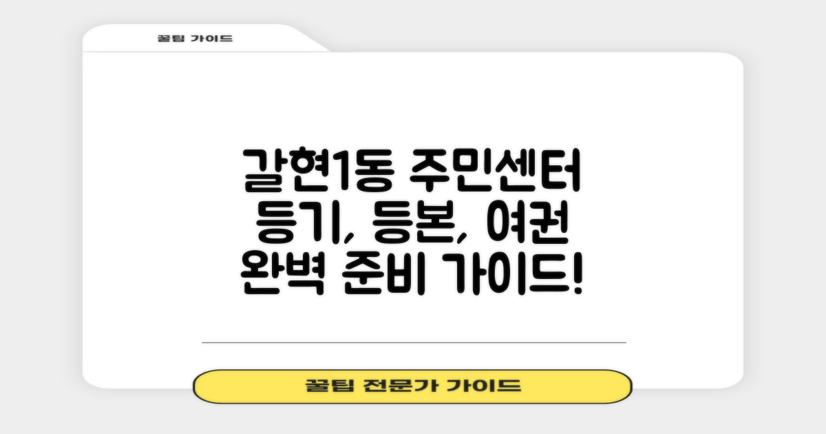 갈현제1동주민센터: 등기, 등본, 여권, 복사 완벽 준비 가이드