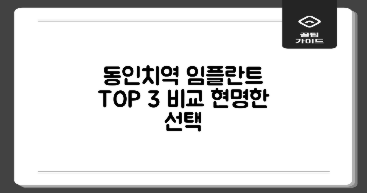 동인치역 근처 임플란트 TOP 3, 합리적인 선택 가이드