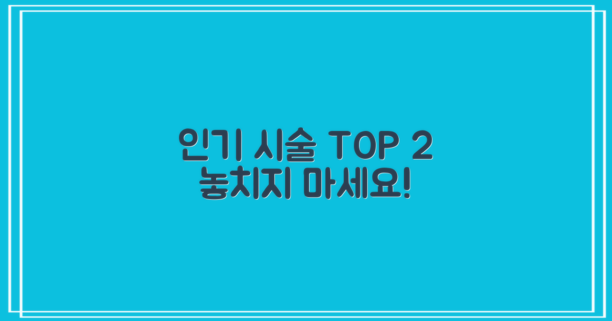 2가지 인기 시술