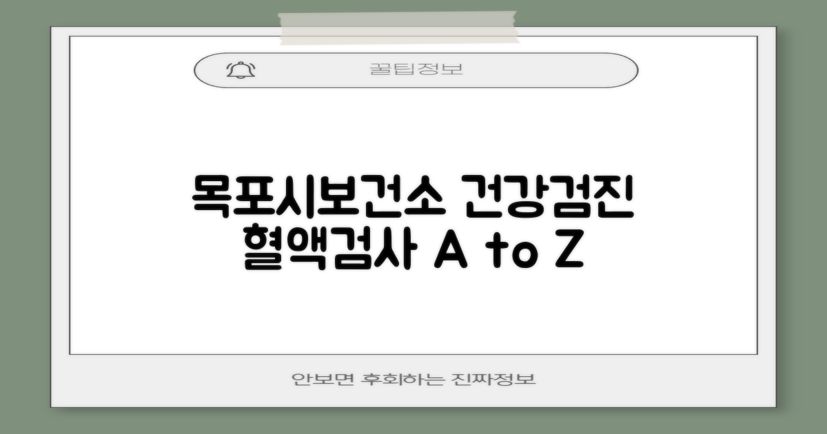 목포시보건소 건강검진: 당신에게 맞는 혈액검사 옵션 찾기