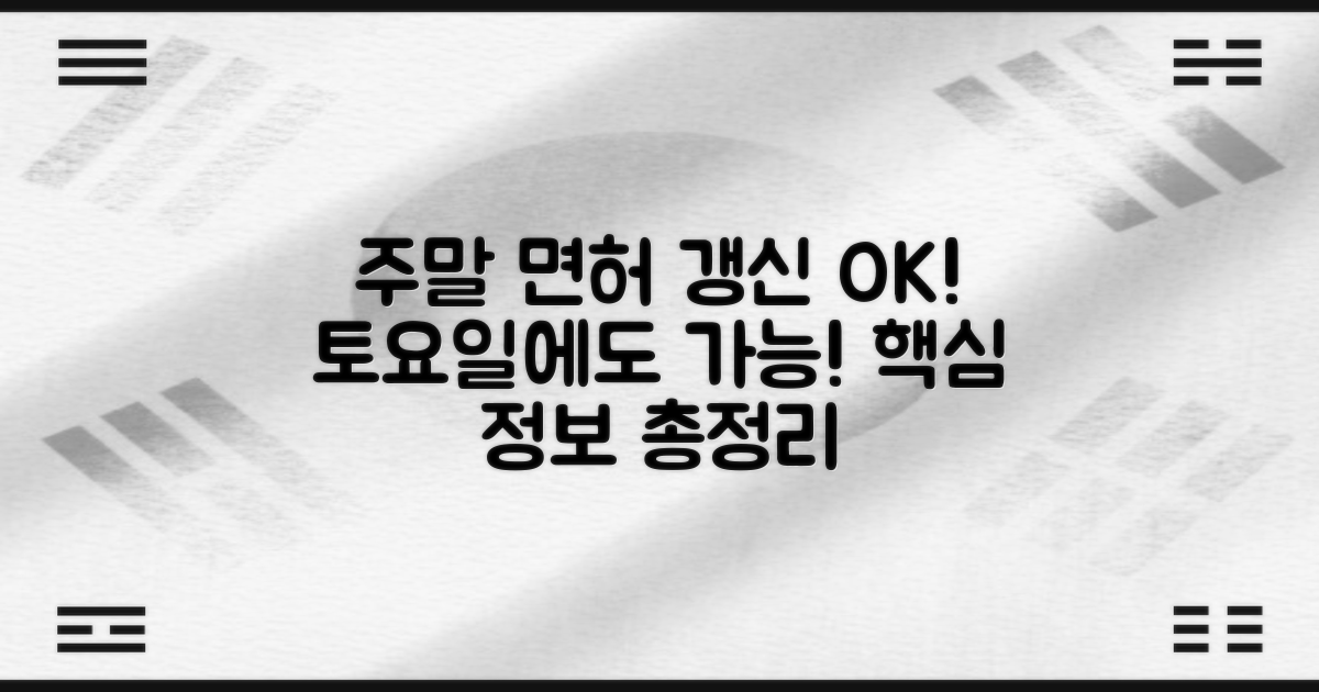 주말 면허 갱신: 토요일에도 OK! 업무 시간 및 예약 정보 총정리