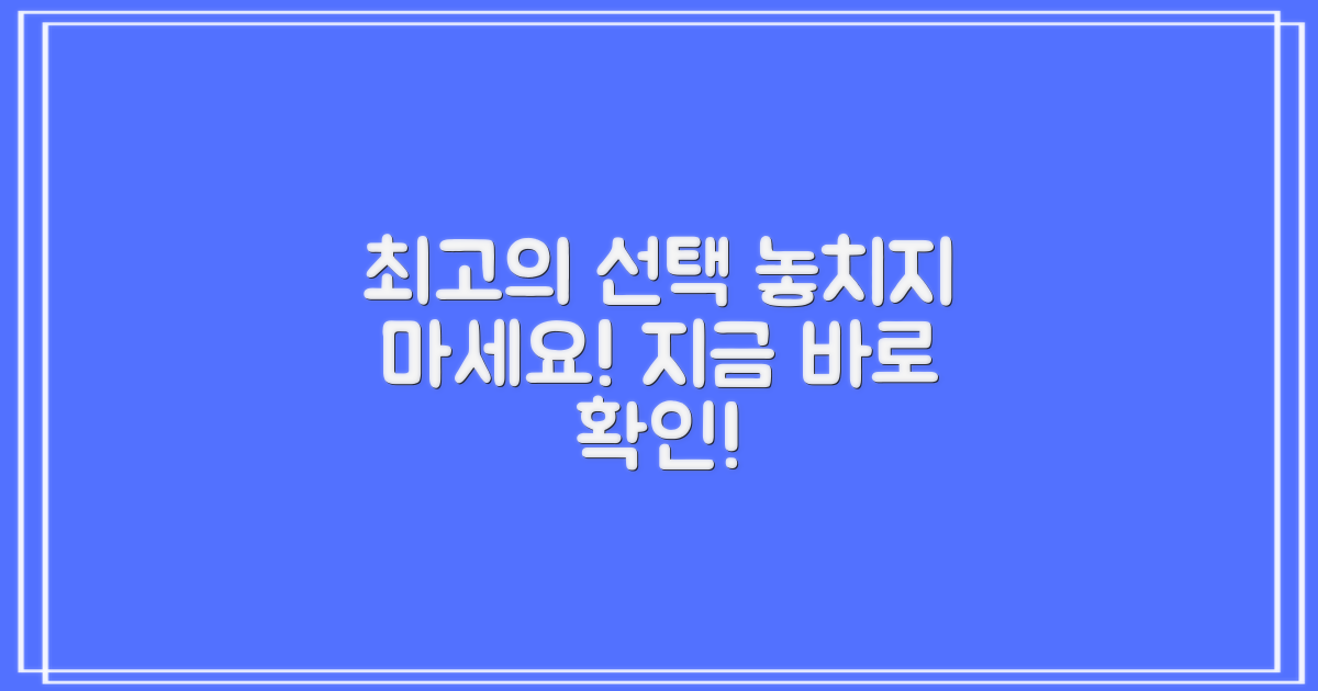 최고의 선택, 놓치지 마세요!
