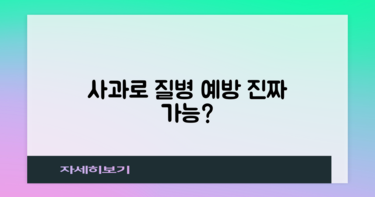 질병 예방, 사과가 답일까?