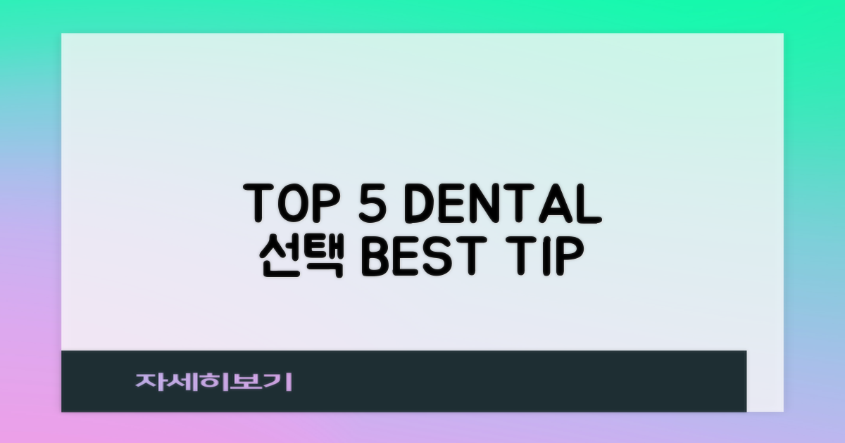 TOP 5 치과, 어떤 기준으로 뽑을까요?