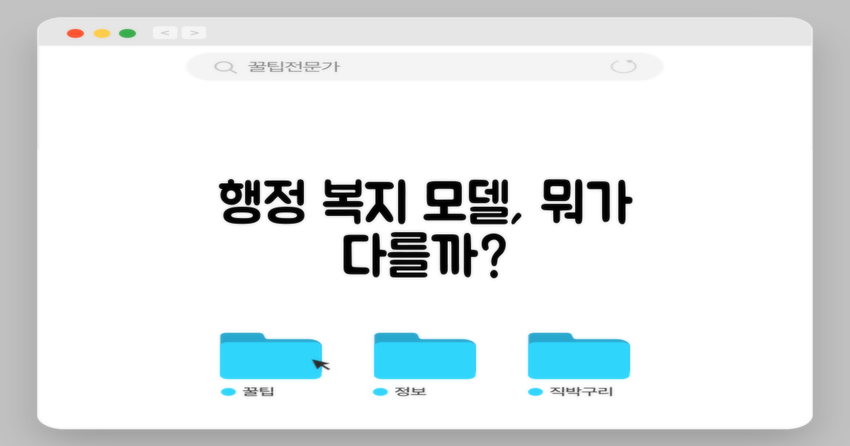 행정 복지 모델 비교