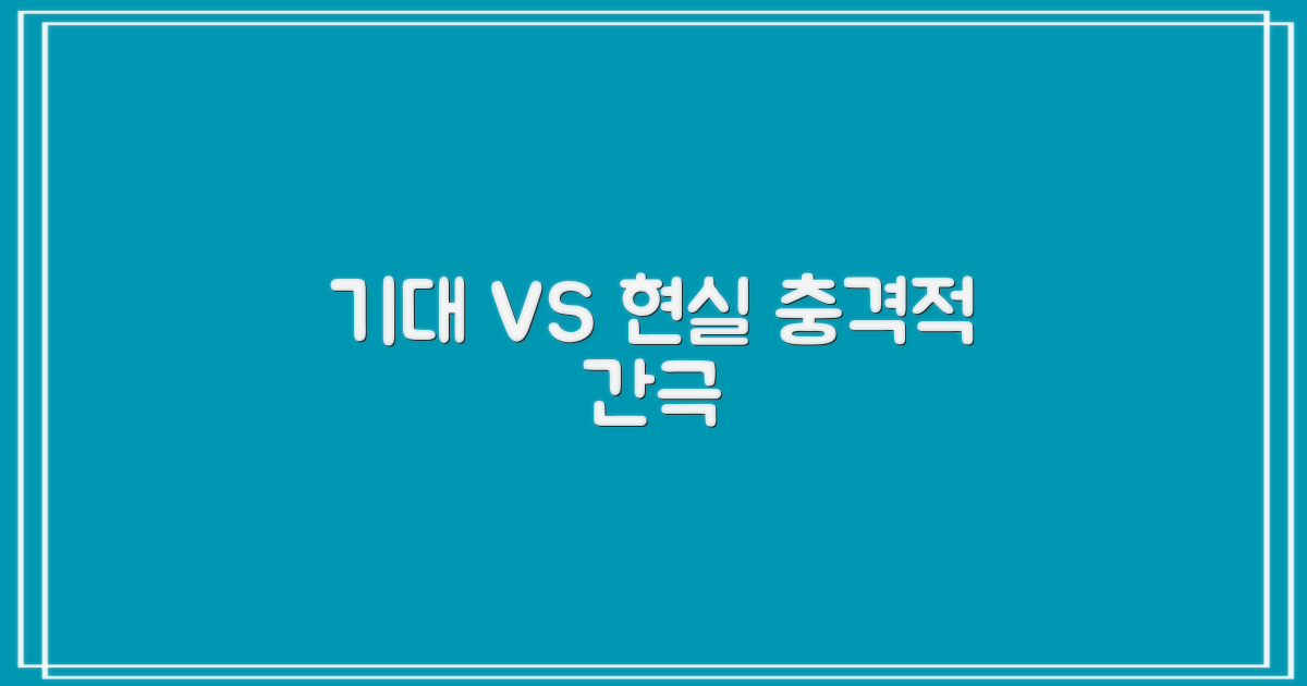기대와 현실의 간극