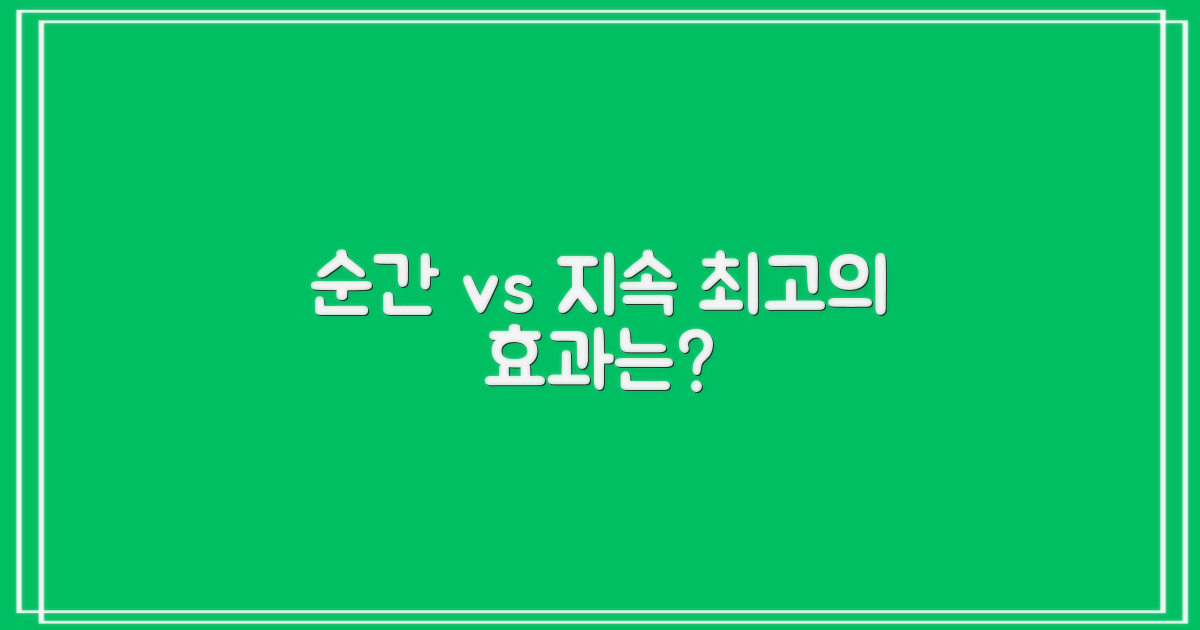 순간 vs 지속 효과
