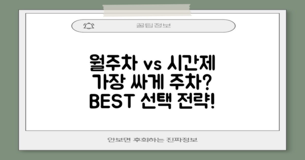 월주차 vs 시간제, 이용 전략은?